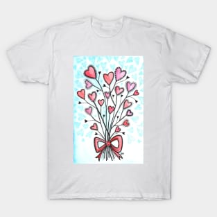 Heart Love Bouquet T-Shirt